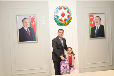 Yevlaxda birinci sinifə gedəcək şəhid övladları ilə görüş keçirilib