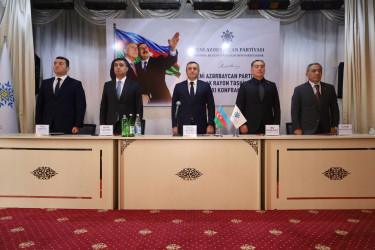 Sentyabrın 8-də Yeni Azərbaycan Partiyası (YAP) Yevlax rayon təşkilatının XI konfransı keçirilib