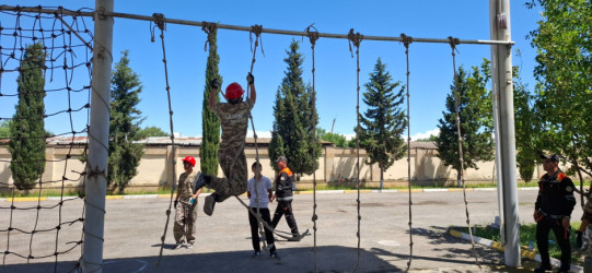 Yevlaxda "Gənc xilasedici və yanğınsöndürən" Ümumrespublika yarışlarının zona birinciliyi keçirilib