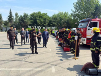Yevlaxda FHN-in Aran Regional Mərkəzi mülki müdafiə məşqi keçirib
