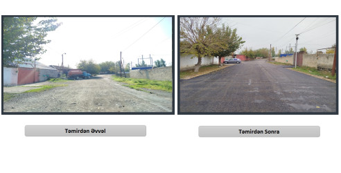 Növbəti küçəyə yeni asfalt örtüyü salınmışdır