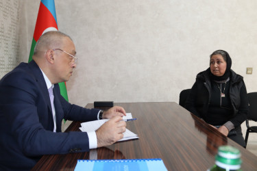 Azərbaycan Dövlət Su Ehtiyatları Agentliyinin sədri Yevlaxda vətəndaşlarla görüşmüşdür