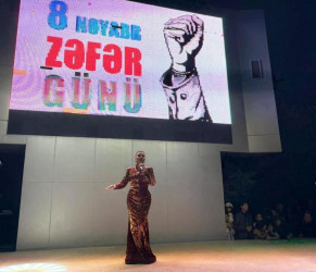 Yevlaxda Zəfər Gününə həsr edilən möhtəşəm konsert keçirilib