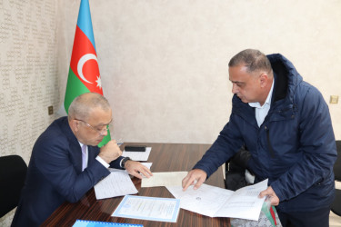 Azərbaycan Dövlət Su Ehtiyatları Agentliyinin sədri Yevlaxda vətəndaşlarla görüşmüşdür