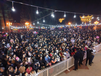 Yevlaxda 31 Dekabr Dünya Azərbaycanlılarının Həmrəyliyi Günü və Yeni İl münasibətilə möhtəşəm konsert proqramı təşkil olunub