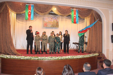 Yevlaxda 8 Noyabr - Zəfər gününə həsr olunmuş "Xarı bülbül ətirli Zəfərimiz" adlı tədbir keçirilib