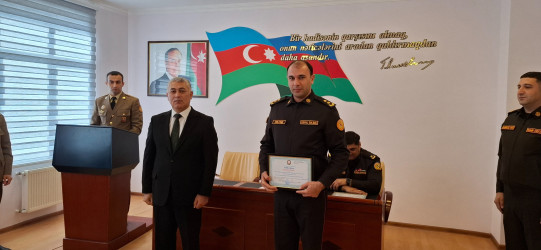 Yevlaxda  Fövqəladə Hallar Nazirliyi işçilərinin peşə bayramı günü münasibətilə tədbir keçirilib