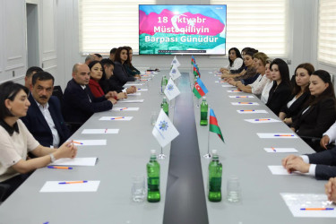 Yevlaxda 18 Oktyabr–Müstəqilliyinin Bərpası Günü münasibətilə tədbir keçirilib