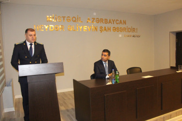 Yevlaxda 1 oktyabr - Prokurorluq işçilərinin peşə bayramı qeyd edilmişdir