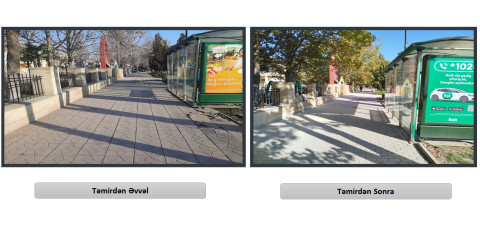 Heydər Əliyev prospektində yenidənqurma işləri davam etdirilir