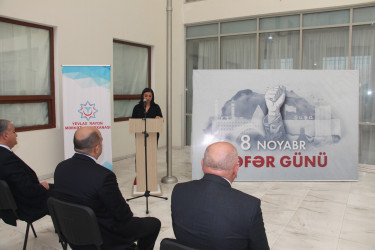 Yevlaxda “Tarixi Zəfərimiz Heydər Əliyev siyasətinin təntənəsidir” mövzusunda tədbir keçirilmişdir