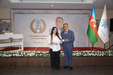 Yeni Azərbaycan Partiyası (YAP) Yevlax rayon təşkilatının yaradılmasının 33-cü illiyi münasibətilə tədbir keçirilib