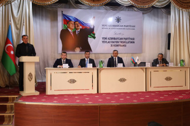 Sentyabrın 8-də Yeni Azərbaycan Partiyası (YAP) Yevlax rayon təşkilatının XI konfransı keçirilib