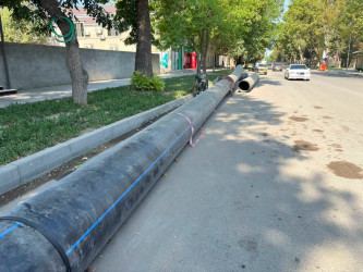 Şəhərin su təchizatı və kanalizasiya sistemlərinin yenidən qurulması işləri davam etdirilir