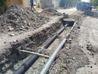 Pişəvəri küçəsinin uzun illərdir davam edən kanalizasiya problem öz həllini tapmışdır