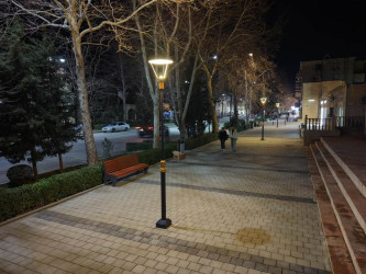 Yevlax şəhərinin gecə görüntüsü