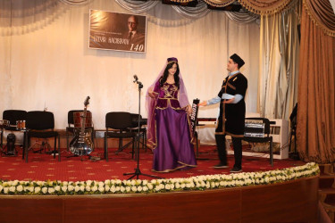 Yevlaxda Üzeyir Hacıbəylinin 140 illiyi münasibətilə tədbir keçirilmişdir