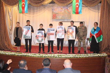 Yevlaxda 8 Noyabr - Zəfər gününə həsr olunmuş "Xarı bülbül ətirli Zəfərimiz" adlı tədbir keçirilib