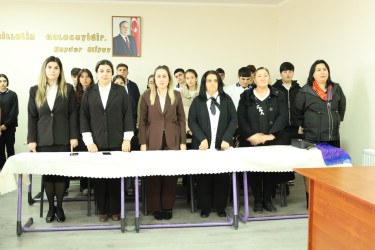 Yevlaxda Ulu Öndər Heydər Əliyevin anım gününə həsr edilmiş tədbir keçirilmişdir