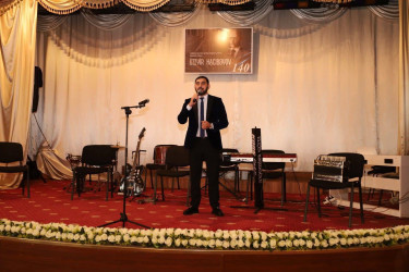 Yevlaxda Üzeyir Hacıbəylinin 140 illiyi münasibətilə tədbir keçirilmişdir