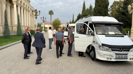Yevlax rayonundan olan şəhid ailələri işğaldan azad edilmiş ərazilərə səfər edib