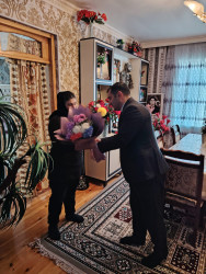 8 Mart-Beynəlxalq Qadınlar Günü münasibətilə Şəhid anaları evlərində ziyarət olunmuşdur