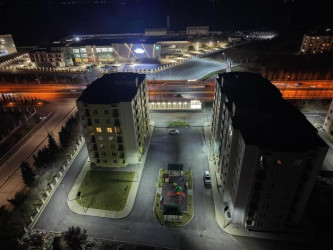 Yevlax şəhərinin gecə görüntüsü