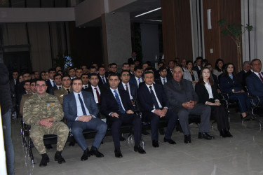 Yevlaxda 2 Fevral Gənclər günü münasibətilə “Ulu Öndər Heydər Əliyev və Azərbaycan gəncliyi” mövzusunda tədbir keçirildi