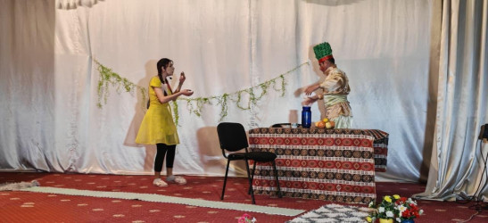 Yevlaxda uşaqlar üçün tamaşa nümayiş olunub