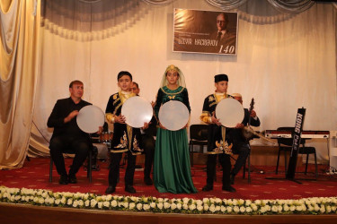Yevlaxda Üzeyir Hacıbəylinin 140 illiyi münasibətilə tədbir keçirilmişdir