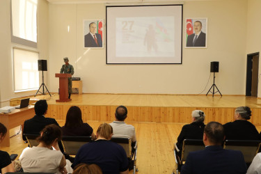 Yevlaxda 27 Sentyabr – Anım Günü münasibətilə “Zəfərin başlanğıcı” adlı tədbir keçirilib