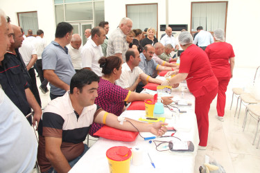 Yevlaxda qanvermə aksiyası keçirilmişdir