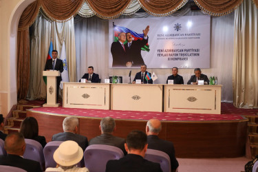 Sentyabrın 8-də Yeni Azərbaycan Partiyası (YAP) Yevlax rayon təşkilatının XI konfransı keçirilib