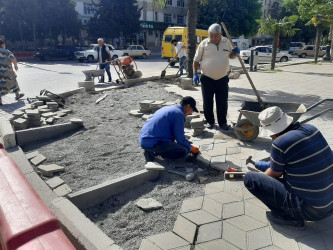 Abadlıq-quruculuq işləri davam etdirilir