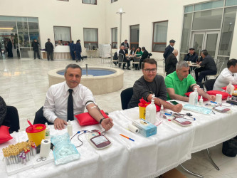Yevlaxda qanvermə aksiyası keçirilmişdir