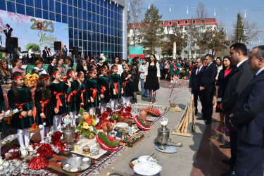 Yevlaxda Novruz bayramı münasibətilə keçirilən bayram tədbirləri davam etdirilib