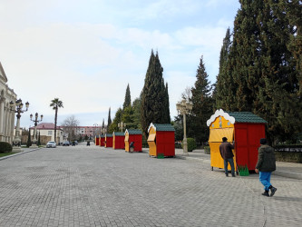Yevlaxda Novruz bayramına hazırlıq işləri görülür