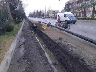 20.05.2024-cü il tarixdə Yevlaxda abadlıq-quruculuq işləri davam etdirilir.