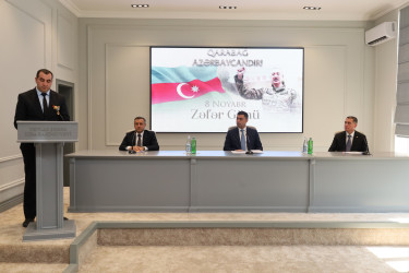 Yevlaxda Zəfər Gününün beşinci ildönümünə həsr olunmuş tədbir keçirilmişdir