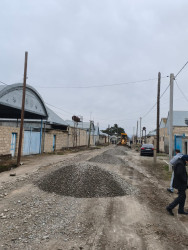 Qoyunbinəsi kəndində kənddaxili yolda təmir işləri həyata keçirilmişdir
