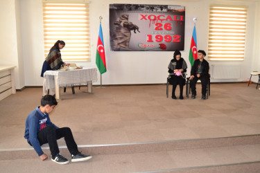 Yevlaxda Xocalı soyqırımının 34-cü ildönümünə həsr olunmuş tədbir keçirilmişdir