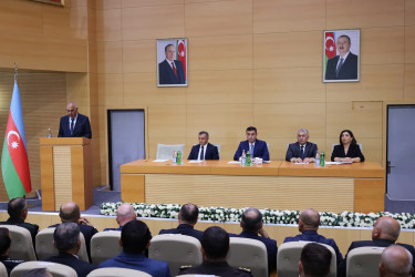 Yevlaxda Prezident İlham Əliyevin YAP-ın VIII Qurultayındakı proqram xarakterli nitqindən irəli gələn məsələlərlə bağlı müşavirə keçirilib