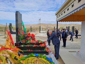 Yevlaxda Şəhid Rəhimov Təbriz Rəhim oğlunun məzarı ziyarət olunub