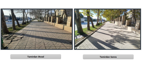 Heydər Əliyev prospektində yenidənqurma işləri davam etdirilir