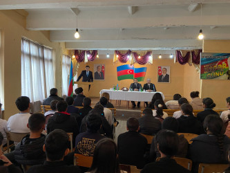 Yevlaxda gender əsaslı zorakılığa qarşı mübarizə çərçivəsində "Təhlükəsiz həyat üçün zorakılıq zəncirlərini birlikdə qıraq" adlı tədbir keçirilmişdir