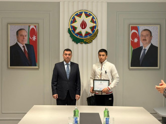 İcra Hakimiyyətinin Başçısı idmanın sərbəst güləş növü üzrə Azərbaycan çempionu olan yevlaxlı idmançı ilə görüşüb