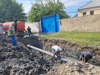 Yevlaxda kanalizasiya sistemində baş vermiş qəza aradan qaldırılmışdır