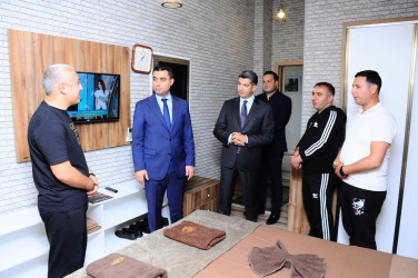 Naftalanda müalicə alan Yevlaxdan olan qazilər ziyarət edildi