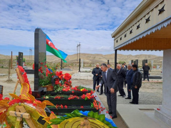 Yevlaxda Şəhid Rəhimov Təbriz Rəhim oğlunun məzarı ziyarət olunub