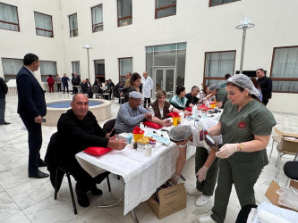 Yevlaxda qanvermə aksiyası keçirilmişdir